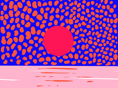 Sunset app design illustration procreate app