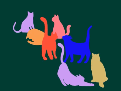 Colored cats, why not by Joline Noija on Dribbble