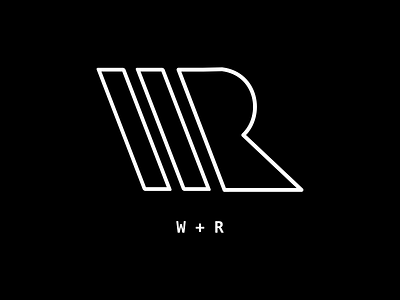 Logo Personal Branding W & R branding design logo vector