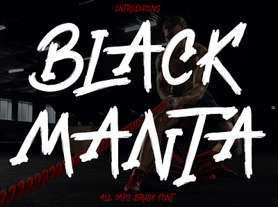 Black Manta Typeface all caps app bold font branding brush brush font design display font gym illustration logo modern sport typography ui ux vector