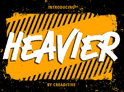 Heavier Typeface all caps app biker bold font branding brush font camping display font factory heading headline font heavy illustration logo manly modern font outdoor sporty typography weight