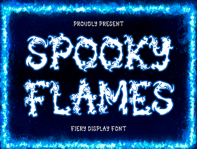 Spooky Flames Typeface bold font branding brush font fiery fire flame flames halloween horror modern pumpkin special spooky tattoo tribal