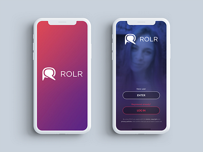 ROLR - Logo and welcome screen adobe adobexd campaign design game hadzhiev illustration instagram ios mobileapp primedivision sevilaxiom strahil theatrical typography ui ux vector video app xd