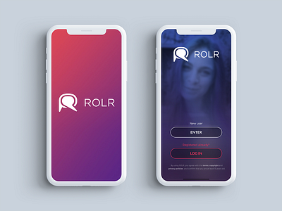 ROLR - Logo and welcome screen