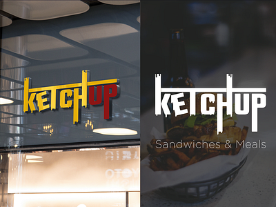 KETCHUP - FastFood Restaurant Logo branding design illustration logo typography