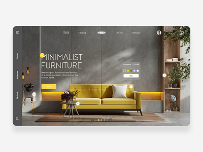 Furniture website UI design header heroimage ui ux web website