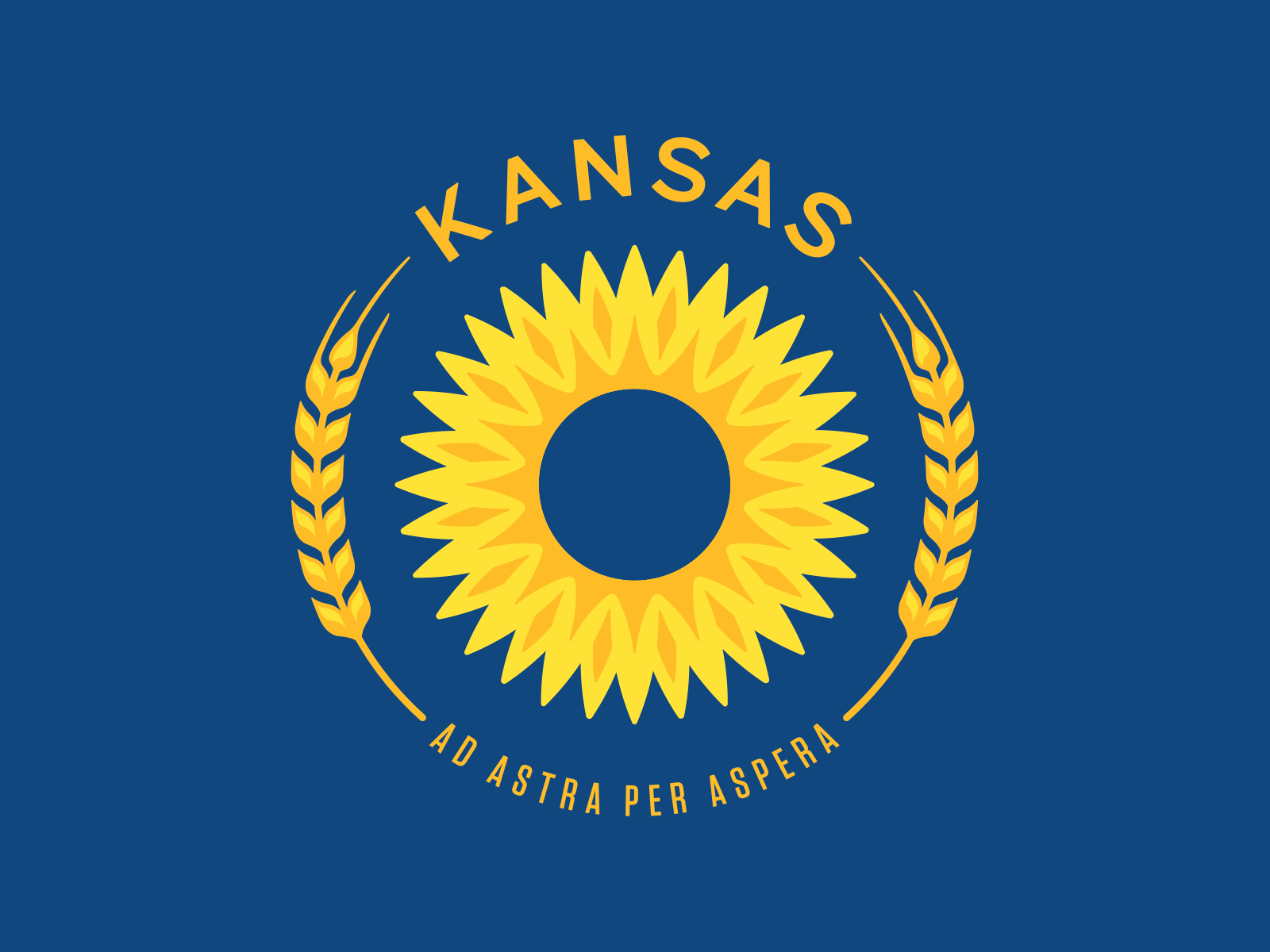 Kansas State Flag Update by Steve Hamaker on Dribbble