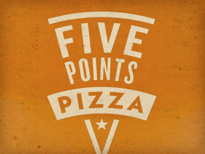 Five Points Pizza Reverse branding food logo