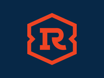 R Icon box enclosure letter r shape
