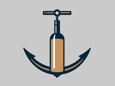 Riverside Beverage Anchor alcohol anchor beverage boat booze bottle cork corkscrew liquor nautical river wine