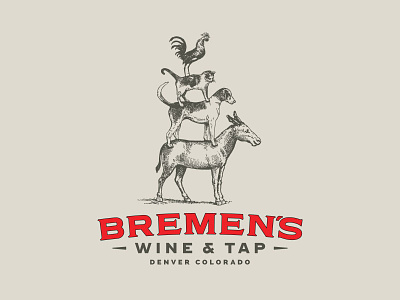 Bremens Identity bar beer cat colorado denver dog donkey grimm brothers restaurant rooster tap wine