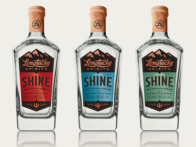 Longtucky Spirits – Printed Bottle Label Mockups alcohol bottle colorado copper label mountains pines spirits trees whiskey