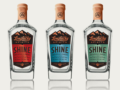 Longtucky Spirits – Printed Bottle Label Mockups