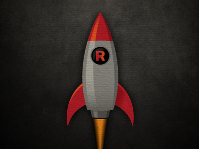 Rocket Street fast flame logo r rocket space