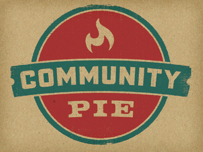 Community Pie Logo branding flame logo pie pizza restaurant