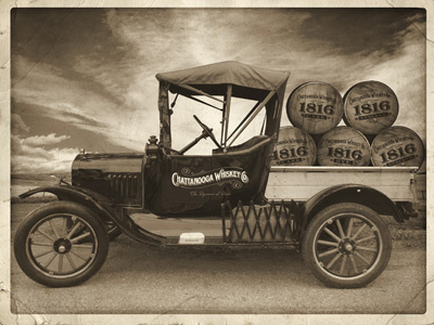 Whiskey Truck barrels bourbon prohibition truck whiskey