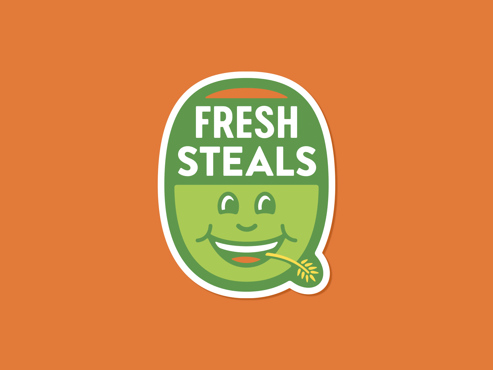 Fresh Stickers circle corn farm farmer fresh grocery grocery store grow illustration oval produce sticker tomatoes vegetables