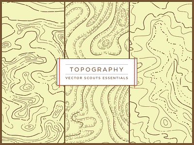VS Topography illustration label map nature pattern seamless texture topography typography vector vintage
