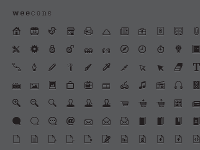 WeeCons icons illustrator small tiny vector wee