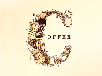 Coffee Doodle coffee doodle illustration sketch typographty