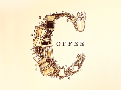 Coffee Doodle coffee doodle illustration sketch typographty