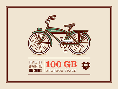 SFBC Certificate bike fun icon illustration typography vector vintage