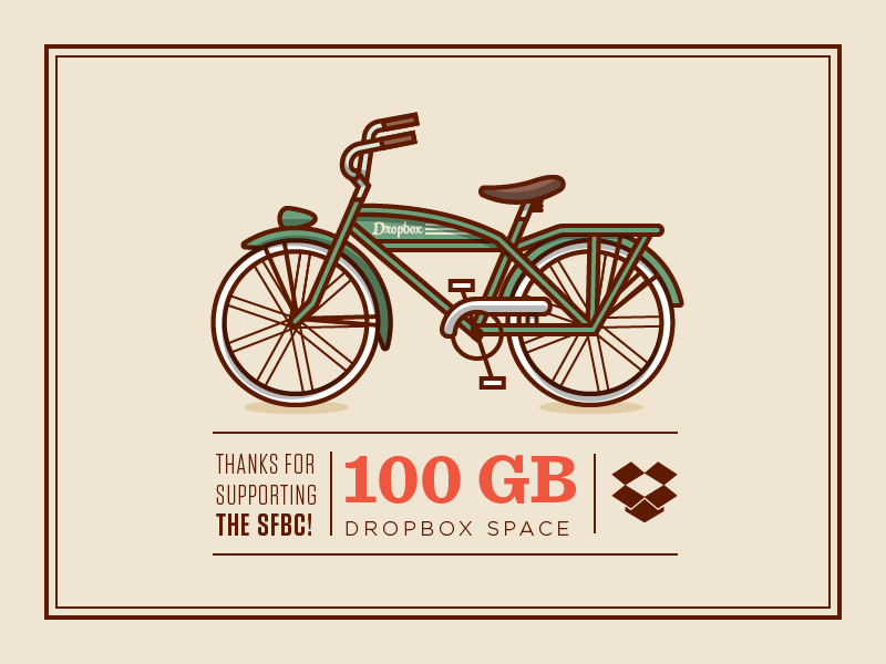 SFBC Certificate illustration icon vector typography bike fun vintage