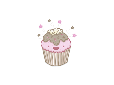 Yay Cupcake cupcake cute icon illustration tasty vector