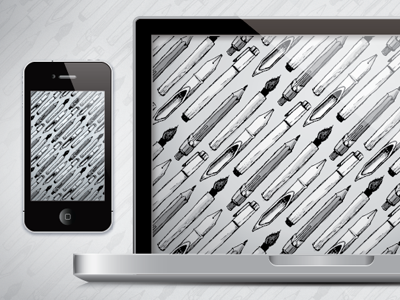 Sketchee Tools Pattern and Wallpaper vector illustrator illustration sketch pencil pen brush bamboo pattern tile wallpaper