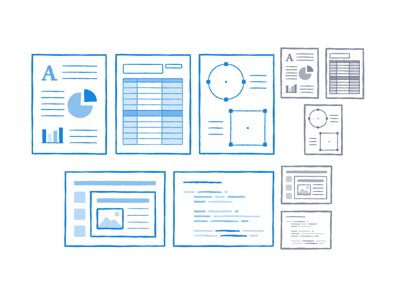 Doc Icons And Pattern docs excel icons illustration pattern power point vector word