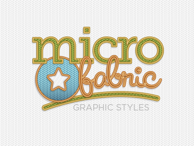 Micro Fabric Graphic Style badge fabric graphic style illustrator texture typography vector