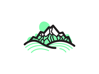 Promo Mountain Icon icon illustration monoline mountain promo vector