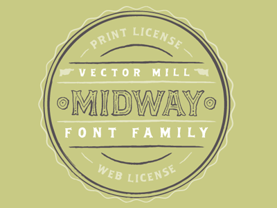 Midway Font badge font illustrator midway text type typography vector