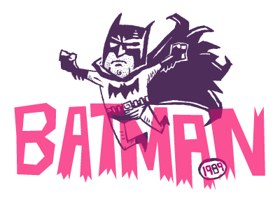 Batman batman illustrator kick ass movie typography vector