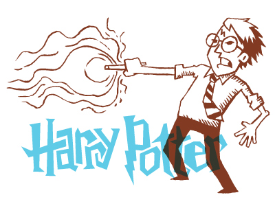 Harry Potter drawing glasses harry illustration magic movie potter sketch typography