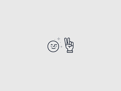 😊✌️ face hands peace happy icons illustrations vector ✌️ 😊