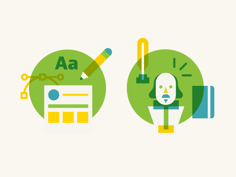 Style Exploration 4 typography pencil shakespeare writing design vector icons illustration