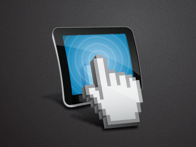Tablet Icon cursor hand icon illustrator logo screen tablet touch vector