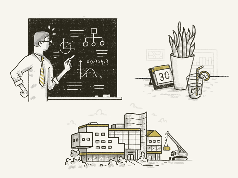 Home Page Illos museum plants smart sketch hand-drawn illustration