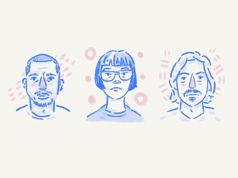 Portrait Studies texture pattern avatar character portrait sketch hand-drawn illustration