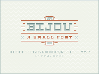 Bijou Font font illustrator small square texture type typography vector