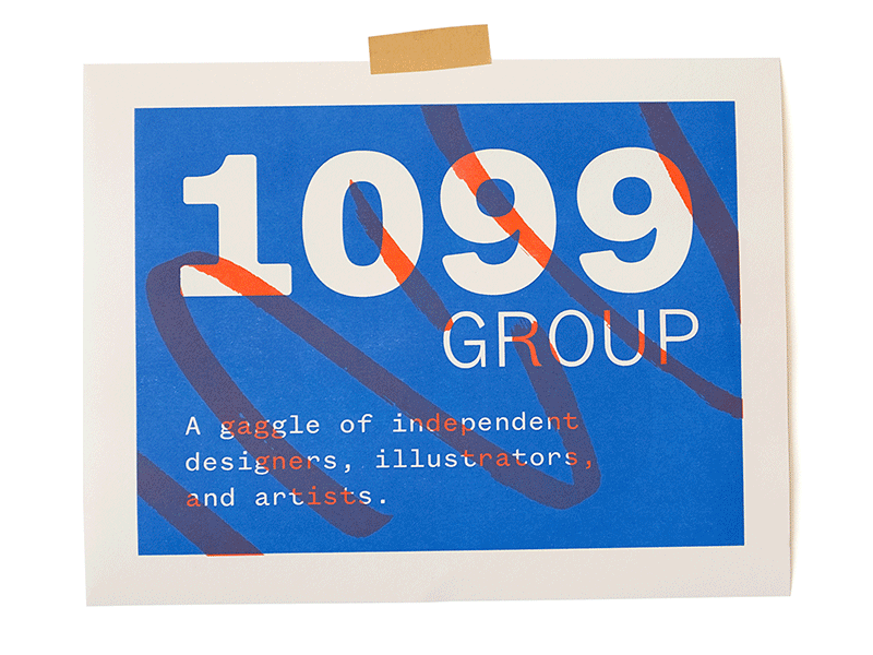 1099 Group Posters illustration numbers prints riso texture typography