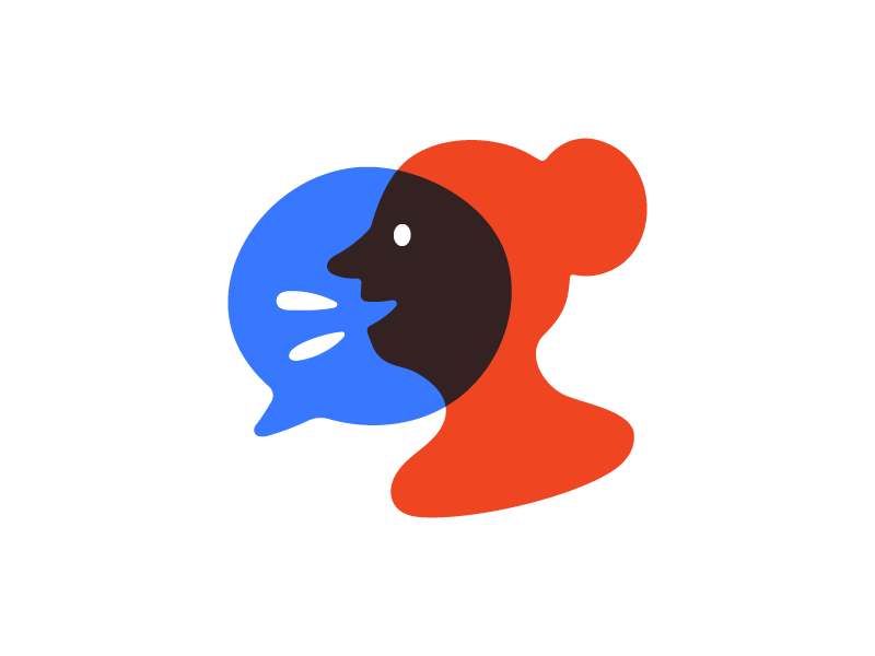 Call Your Rep Mark avatar woman talk person icon mark logo illustration