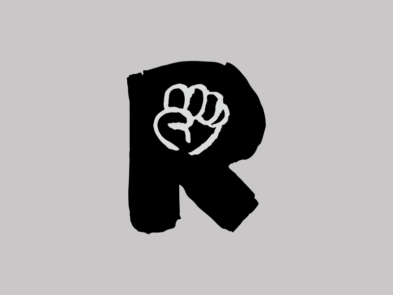 Resist fist illustration poster resist riso texture typography