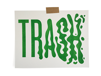 Trash 03 illustration print riso texture trash typography