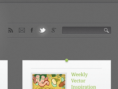 Vectips Social Nav email facebook google illustrator navigation rss search social texture twitter ui vector