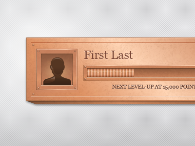 Copper UI avatar copper illustrator metal progress bar shiny texture ui vector