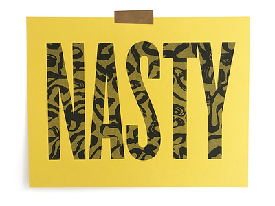 Nasty illustration nasty print riso texture typography
