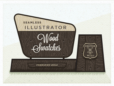 Wood Swatches illustrator pattern seamless texture typography vector vintage wood