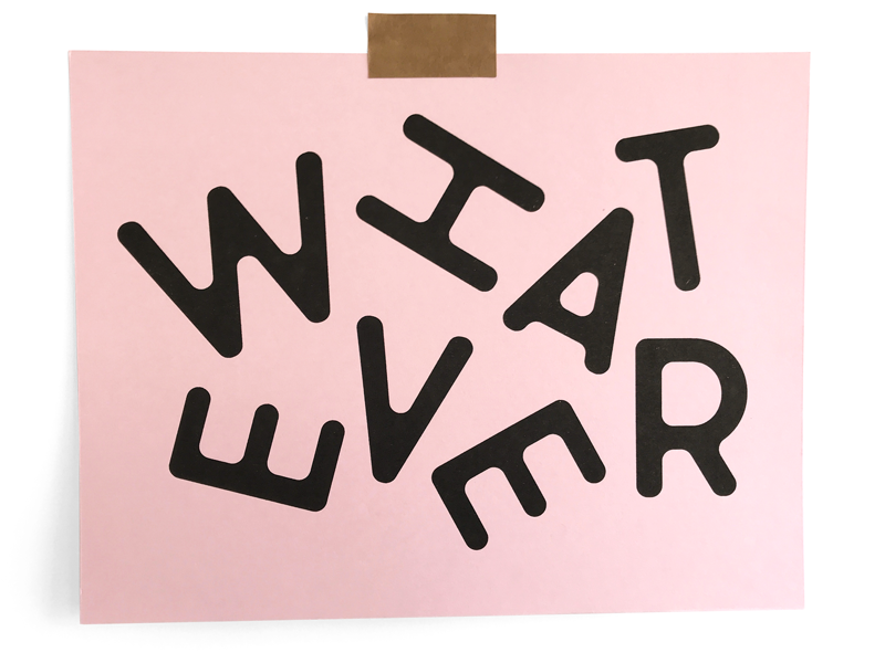 Whatever whatever texture illustration print riso typography